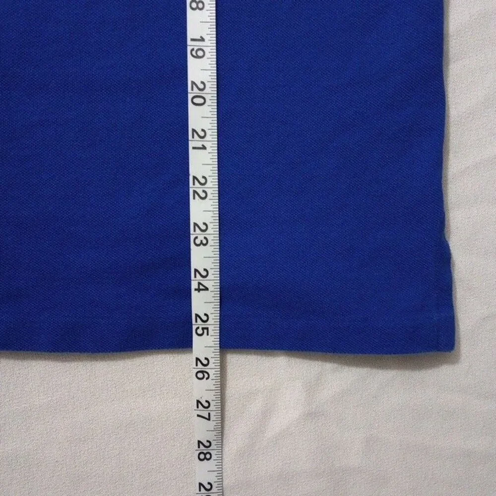 Ralph Lauren Men's Medium Skiing‎ Bear Polo Shirt Blue Short Sleeve